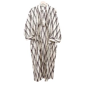 Bata de Baño Kimono Larga para Mujer, Hecha a Mano en India, Ecológica, con Cierre de Cinturón y Cuello en V, de Secado Rápido, 100% Algodón, Cómoda para Otoño - Product Image 5