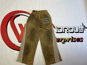 กางเกงขายาวทรงตรงเอวสูงลายสก็อตสีดำพิมพ์ลายสกรีนแบบสั่งทำพิเศษ - Product Image 2