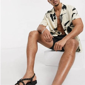 New Design Sublimation Printing Button Down Cotton Rayon Beach Wear Mens <b>Hawaiin</b> <b>Shirt</b> - Product Image 4