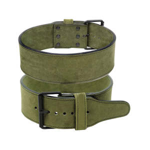 Cinturón de Levantamiento de Pesas de Cuero de Gamuza de Color Personalizado Clásico con Hebilla Negra, Cinturón de Powerlifting de Cuero de 10 mm para Gimnasio - Product Image 3