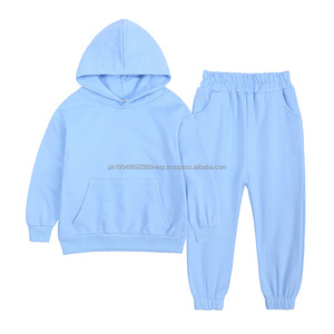 Tenue de sport personnalisée pour enfants garçons filles sweat à capuche deux pièces sweat jolis survêtements impression décontractée gaufré sports d'été - Product Image 1
