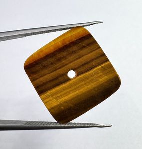 Esfera de Reloj con Movimiento Nh35, Piedra de Ojo de Tigre Natural, Marrón/Negro, Disco Cuadrado de 24.5 mm, 0.6 mm de Grosor, Clásico y Elegante para Fabricación de Relojes - Product Image 5