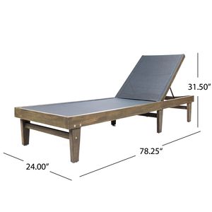Chaise longue Summerland in rete grigio scuro, elegante lettino prendisole per comfort e stile - Product Image 6