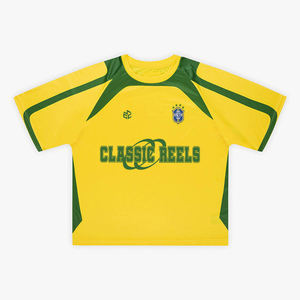 Maillot de football personnalisé imprimé par sublimation pour hommes, t-shirt de sport à séchage rapide, vente en gros OEM, logo brodé personnalisé - Product Image 2