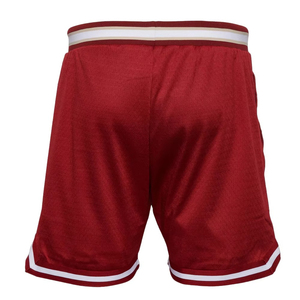 Shorts de sport décontractés pour hommes en toile unie, séchage rapide, respirants, couleur bordeaux, fabrication OEM, vente en gros - Product Image 3