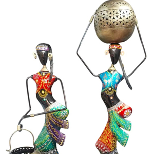 รูปปั้นหญิงสาวสำหรับตกแต่งสวน ขนาดเท่าคนจริง ทำจากทองสัมฤทธิ์ สีทอง ราคาประหยัด งานหล่อคุณภาพ - Product Image 1