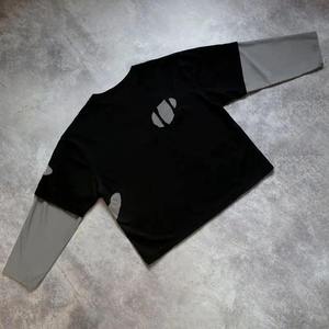 เสื้อยืดสตรีทแวร์ทรงโอเวอร์ไซส์ แขนยาว พิมพ์ลายสองชั้นแบบวินเทจ  น้ำหนัก 220 กรัม ทรงบ็อกซี่ - Product Image 2