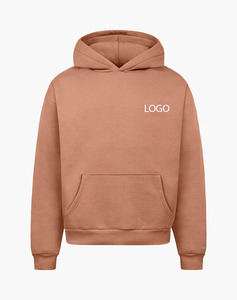 Sweat-shirt à capuche oversize en molleton de coton épais de qualité supérieure, couleur beige sable, style streetwear, vente en gros, usine OEM - Product Image 4