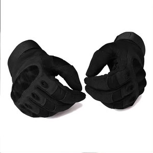 Touch Screen Genuine Leather top quality Motorcycle Motor Sports Men's Carbon Fiber Knuckle Protective <b>Gloves</b> - Product Image 5