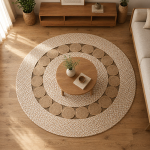 Wholesale Handicraft Jute Rug <b>Round</b> Seagrass <b>Carpet</b> for Living Room | Indoor Eco Friendly Handmade Rug | OEM Supplier India - Product Image 2