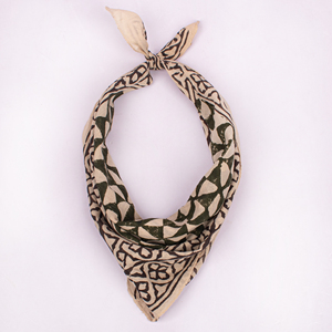 Cotton Geometric Pattern Bandana <b>Square</b> <b>Scarf</b> Multifunctional Casual Wear Four Seasons Unisex Style - Product Image 4