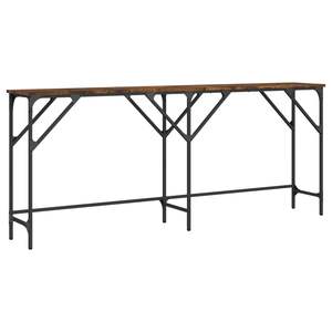 Table console réglable pour pieds de grande taille en bois d'ingénierie chêne fumé avec finition durable - Product Image 2