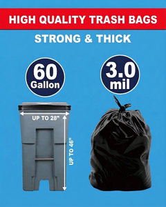 Bolsas de Basura Resistentes TH GB-010 Negras de 3 Mil, Bolsas para Contratistas, para Limpieza Industrial, Comercial y de Patios, Resistentes a Desgarros - Product Image 3