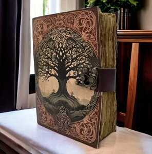 Handmade Tree of Life Vintage Leather Embossed Journal Notebook for Sketching and Writing with Deckle Edge Pages 120 Sheets Gift - Product Image 2