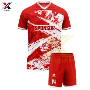 Ensemble de maillots de football 7V7 unisexe, impression numérique personnalisée, respirant, séchage rapide, tissu 100% polyester, col en V, sangle réglable - Product Image 5