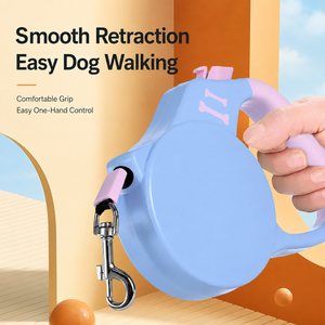 Correa Retráctil para Perros de 3M/5M, Correa Automática para Pasear Mascotas con Bloqueo de un Botón, Mango de ABS Resistente, Cinta de Nailon para Perros Pequeños, Medianos y Grandes - Product Image 3