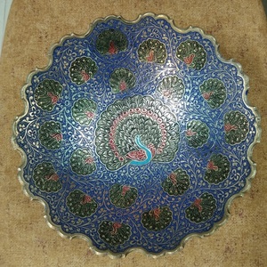 Frutero decorativo de latón Met Craft Meena Kari, hecho a mano por artesanos expertos en la fábrica india, a precio mayorista barato. - Product Image 5
