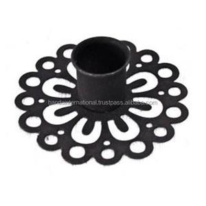 Bougeoir votif en fer avec revêtement en poudre noire fini pour l'éclairage de la décoration de la maison et d'autres bocaux de bougeoirs - Product Image 1