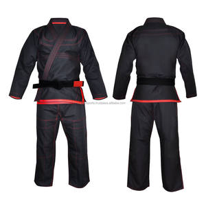 Kimono de Jiu-Jitsu brodé en coton 100% avec logo personnalisé OEM, uniforme d'arts martiaux brésiliens de haute qualité pour unisexe, prix de gros - Product Image 4