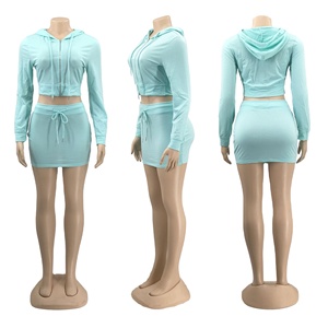 High Quality Women's Long Sleeve Hoodie and Sweatpants <b>Set</b> Decorated with Lace and Button Patterned Design 2026 - Product Image 4