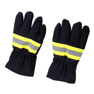 Gants de soudage et de lutte contre l'incendie en cuir pleine fleur et croûte, résistants à l'abrasion, ignifuges, pour usage intensif - Product Image 3