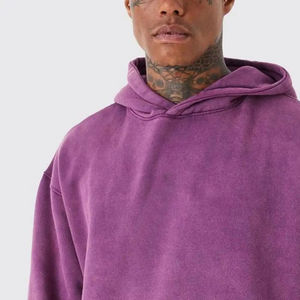 Vintage Sun Faded Distressed Acid Wash Oversized <b>Zip</b> up Heavyweight 100% Cotton Streetwear Hoodie - Product Image 6