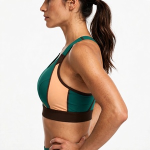Soutien-gorge de sport respirant sans armatures pour femme, couleur personnalisable, coupe racerback, bonnet 3/4, séchage rapide, en Spandex/Coton, lavable en machine, couleur unie - Product Image 5