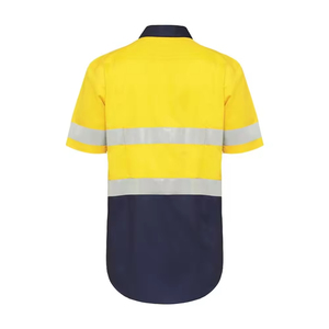 เสื้อยืดสะท้อนแสงแขนสั้นแบบใหม่ทันสมัยสำหรับผู้ชาย ทนทาน ระบายอากาศได้ดี เสื้อความปลอดภัยแบบ Hi-Vis ซึมซับเหงื่อได้ - Product Image 6