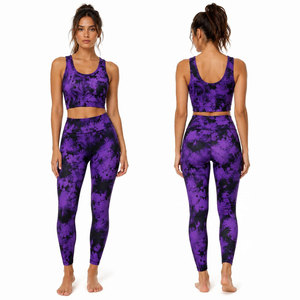 Conjunto de yoga para mujer, leggings deportivos de cintura alta, ropa deportiva elástica y transpirable - Product Image 2