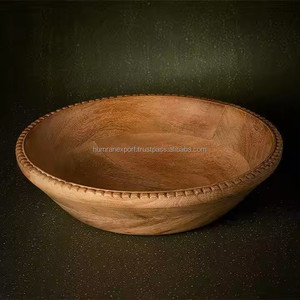 Bol à pâte en bois de conception moderne faite à la main de haute qualité finition naturelle élégante pour la soupe pour une utilisation de cuisine à domicile - Product Image 1