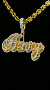 Nombre personalizado Moissanite colgante con chapado en oro Hip Hop Rock estilo Iced Out joyería para esposa novia regalo para seres queridos - Product Image 2