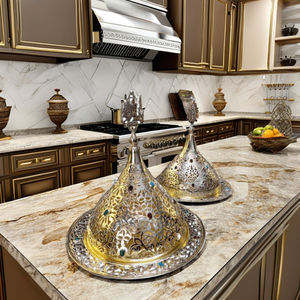 Thủ công màu đồng chaffing món ăn thiết kế nhung thanh lịch | dụng cụ nấu thủ công cho nhà bếp và ăn uống | OEM & đơn đặt hàng số lượng lớn có sẵn - Product Image 3