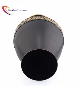 Golden Floral Band Cremation Urns New Shape Brass Handmade Memorial <b>Ashes</b> <b>Keepsake</b> High Quality Metal Funeral Jars Low Price Urn - Product Image 6