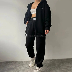 Conjunto Deportivo Casual de Invierno para Mujer, Atuendo de Dos Piezas de Sudadera Holgada y Pantalones Ajustados - Product Image 6