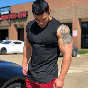 Débardeurs 100 % coton pour hommes, personnalisables avec logo, pour la gym, l'entraînement, respirants, pour le sport, la musculation et la course à pied – Vente en gros - Product Image 3