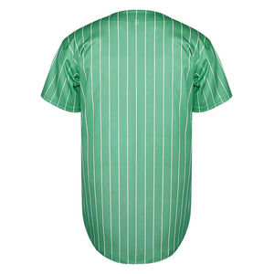 Camiseta de Béisbol a Rayas para Hombre, Cuello en V, Botones Completos, Personalizable, Lisa, para Equipo, Transpirable, de Poliéster, Ropa Deportiva Informal - Product Image 3