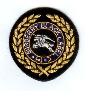 Indian Silk School Badges Handmade Bullion Wire Embroidery Blazer Crest Badge Luxury <b>Black</b> Label Style Golf Club Badge - Product Image 1