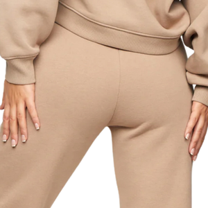 Pantalon de jogging molletonné pour femme, taille mi-haute, coupe ajustée, avec cordon de serrage, pour le sport, la course, la gym, l'entraînement, décontracté, avec poches, coupe droite, XL - Product Image 4