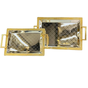 Plateau décoratif pour la maison et les accessoires d'hôtel au prix le plus bas, nouvelle arrivée, décoration classique pour la maison, plateau de table en métal - Product Image 1