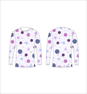 Camiseta de manga larga de camuflaje morado y blanco para hombre, camiseta con cuello redondo y patrón geométrico de cruz violeta, ropa informal para calle, tops para entrenamiento en el gimnasio - Product Image 5