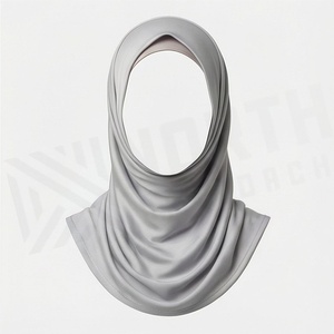 Hiyab de poliéster de color sólido para mujer, tela jersey, agradable al tacto, para uso diario, pañuelo étnico de Oriente Medio. - Product Image 6