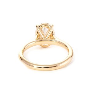 925 Sterling <b>Silver</b> Gold Adjustable Lab Grown Diamond <b>Ring</b> Elegant <b>Statement</b> Jewelry Brilliant Stone Setting for Women - Product Image 2