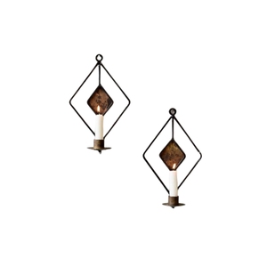 Portavelas de hierro fundido forjado a mano con acabado recubierto para decoración de dormitorio, para regalo, para uso funcional. - Product Image 2