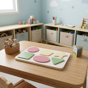 Bloques de madera contrachapada de pino americano, bloques de construcción modernos, juguete educativo para niños de 2 a 4 años, juego de construcción de 20 piezas - Product Image 4