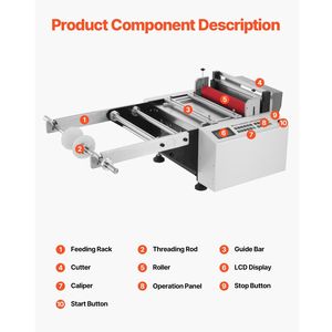Taglierina Automatica per Tubi Termorestringenti, Macchina per Taglio Tubi con Larghezza di Taglio 1mm-280mm e Spessore di Taglio 0.1-0.6mm - Product Image 6