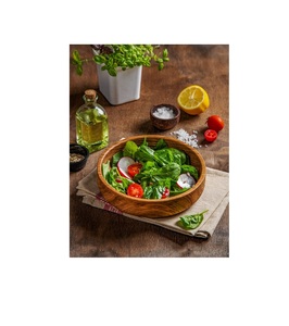 Traditional Handmade Eco-Friendly Biodegradable Carved <b>Wooden</b> Bowl for Dry Fruits Salad Serving <b>Rustic</b> <b>Dining</b> <b>Table</b> Decor - Product Image 1