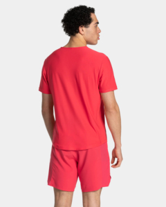 Camiseta de Hombre, Color Rojo Sólido, Cuello Redondo, Corte Regular, Estilo Urbano, Manga Raglán, Transpirable, Anti-Pilling, 220 Gramos, Ropa Deportiva, ODM - Product Image 4