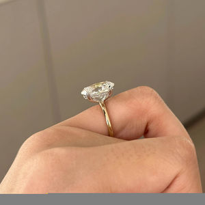 4 Carat Oval Lab Grown Diamond Engagement <b>Ring</b> IGI Certified D E Color VS VVS Clarity <b>Solitaire</b> Elegant Design <b>Ring</b> - Product Image 3
