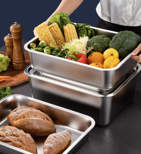 Bandeja de horno metálica profunda, rectangular, comercial, para pan, repostería, pasteles y alimentos - Product Image 4