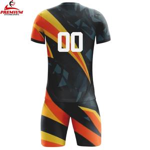 Qualité supérieure, meilleur uniforme de football personnalisé, haute qualité, respirant, 100% polyester, séchage rapide, antibactérien, manches courtes - Product Image 2